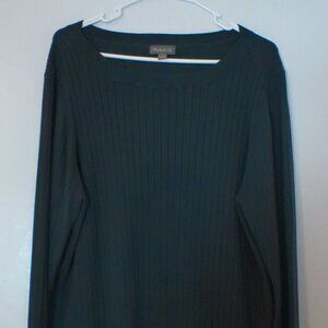 Style & Co Ribbed Knit Sweater Dress Black Long Sleeve Women’s XXL